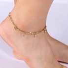 Arannyal bevont bokalánc 4 db áttetsző CZ kristállyal (0239.)