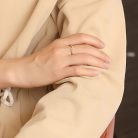 Arannyal bevont  gyűrű cirkónia kristályos díszítéssel #7 (0862.)