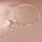 Platinával bevont szemüveg-/napszemüveg-tartó lánc szimulált gyöngyökkel  (0504.)