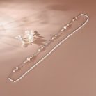 Platinával bevont szemüveg-/napszemüveg-tartó lánc szimulált gyöngyökkel  (0504.)