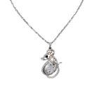 Platinával bevont egérke nyaklánc áttetsző Swarovski kristályokkal (0757.)