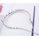 Szívfűzér karkötő kék színű Swarovski kristályokkal (1420.)