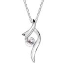 18k fehérarannyal bevont csavart medálos ékszerszett áttetsző Swarovski kristállyal (0073.)