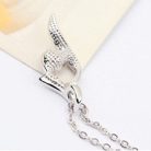 18k fehérarannyal bevont csavart medálos ékszerszett áttetsző Swarovski kristállyal (0073.)