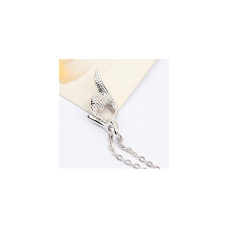 18k fehérarannyal bevont csavart medálos ékszerszett áttetsző Swarovski kristállyal (0073.)