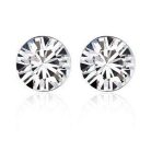 18k fehérarannyal bevont csavart medálos ékszerszett áttetsző Swarovski kristállyal (0073.)