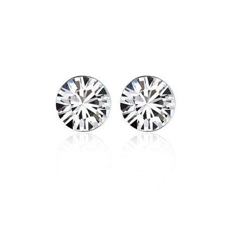 Ródiummal bevont szíves ékszerszett áttetsző Swarovski kristállyal (1249.)