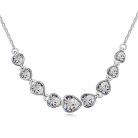 Szívfűzér nyaklánc áttetsző Swarovski kristályokkal (1592.)