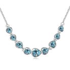 Szívfűzér ékszerszett  kék színű Swarovski krstályokkal (1326.)