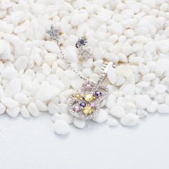   Platinával bevont függő gitár fülbevaló CZ kristályokkal (0865.)