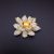 Arannyal bevont csodaszép virág bross Swarovski kristályokkal (0016.)