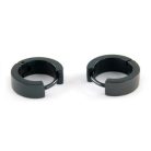 Fekete férfi karika fülbevaló (0,4 cm széles) 1 pár (0882.)