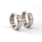 Rozsdamentes acél férfi karika fülbevaló (4 mm-es) 1 pár  (0371.)