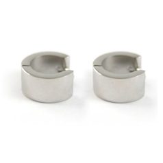   Fehérarannyal bevont férfi karika fülbevaló (0,7 cm-es) 1 pár (0991.)