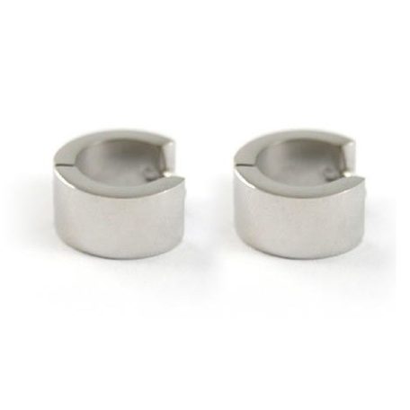 Fehérarannyal bevont férfi karika fülbevaló (0,7 cm-es) 1 pár (0991.)