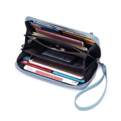 Nagy méretű, világoskék női pénztárca (0839.)