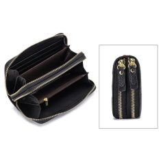   Piros színű nagy méretű bőr pénztárca nyomott virágos mintával (1024.)