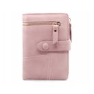 Közepes  méretű, púderrózsaszín női pénztárca (0702.)