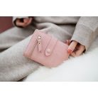 Közepes  méretű, púderrózsaszín női pénztárca (0702.)