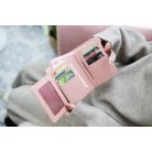 Közepes  méretű, púderrózsaszín női pénztárca (0702.)