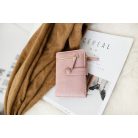 Közepes  méretű, púderrózsaszín női pénztárca (0702.)