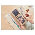 Elegáns, nyomott mintás, zöld női pénztárca (0408.)