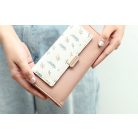 Nagy méretű női pénztárca leveles ág mintával (0920.)