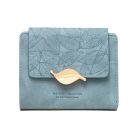 Kis méretű, kék színű műbőr pénztárca díszcsattal (0130.)