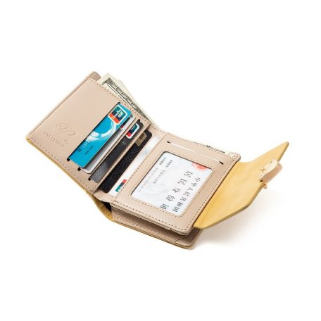 Kis méretű, kék színű műbőr pénztárca díszcsattal (0130.)