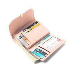   Levendula lila női pénztárca szíves patenttal, gyöngyös díszítéssel.(0343.)