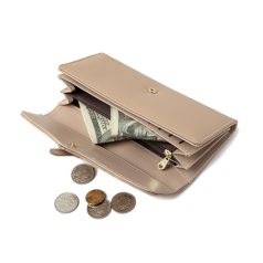   Kék színű női pénztárca leveles  díszítéssel (0091.)