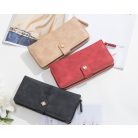 Piros női pénztárca elegáns díszítéssel (0076.)