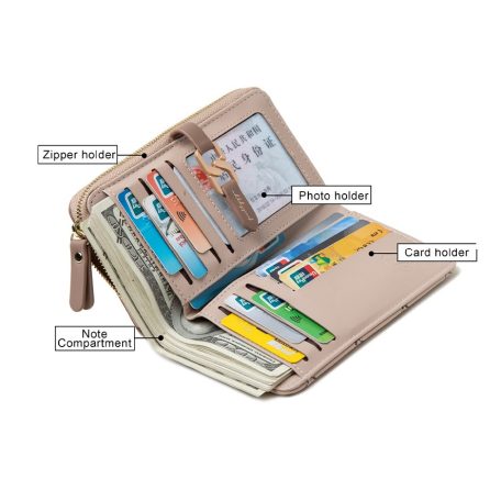 Púderrózsaszín női pénztárca rombuszos mintával (0982.)