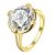 Arannyal bevont romantikus gyűrű CZ kristályos díszítéssel #7 (0089.)