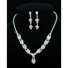 Klasszikus esküvői/alkalmi ékszerszett egyedi kristályokkal (0341.)