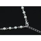 Elefántcsontszínű esküvői ékszerszett gyöngyökkel, kristályokkal (0082.)