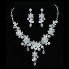 Virágos esküvői/alkalmi ékszerszett ausztriai kristályokkal (0015.)
