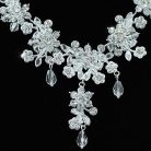 Virágos esküvői/alkalmi ékszerszett ausztriai kristályokkal (0015.)