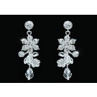 Virágos esküvői/alkalmi ékszerszett ausztriai kristályokkal (0015.)