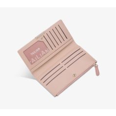 Bordópiros nagy méretű műbőr pénztárca (1043.)