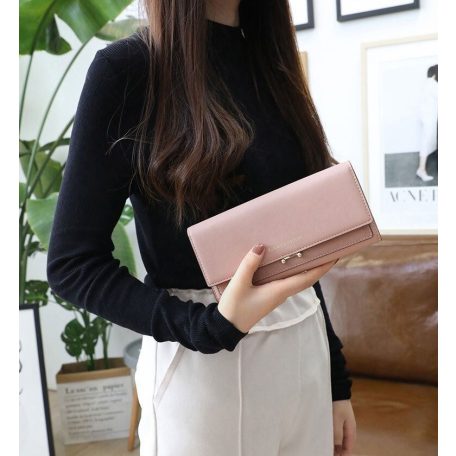 Púderszínű, elegáns, nagy méretű női pénztárca (0323.)