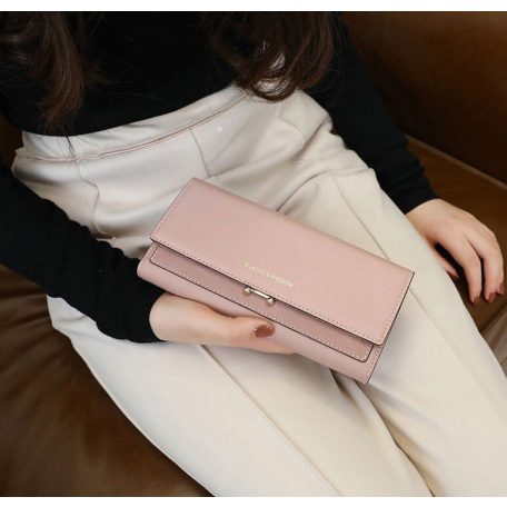 Púderszínű, elegáns, nagy méretű női pénztárca (0323.)