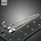 Ródiummal bevont virág nyaklánc színjátszó stellux ausztriai kristályokkal (0011.)