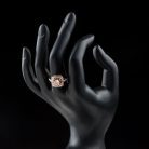 Rózsaarannyal bevont klasszikus gyűrű stellux ausztriai kristályos díszítéssel #6,5  (1342.)