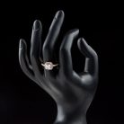 Rózsaarannyal bevont klasszikus gyűrű cirkónia kristályos díszítéssel #6,5 (0613.)