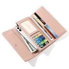 Barna színű női pénztárca fonott mintával (0945.)