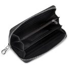 Fekete bőr pénztárca szarvas mintával (0316.)