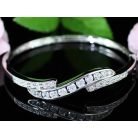 Fehérarannyal bevont 4 karátos CZ kristályos karperec (0344.)