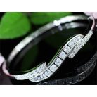 Fehérarannyal bevont 4 karátos CZ kristályos karperec (0344.)