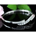 Fehérarannyal bevont 4 karátos CZ kristályos karperec (0344.)